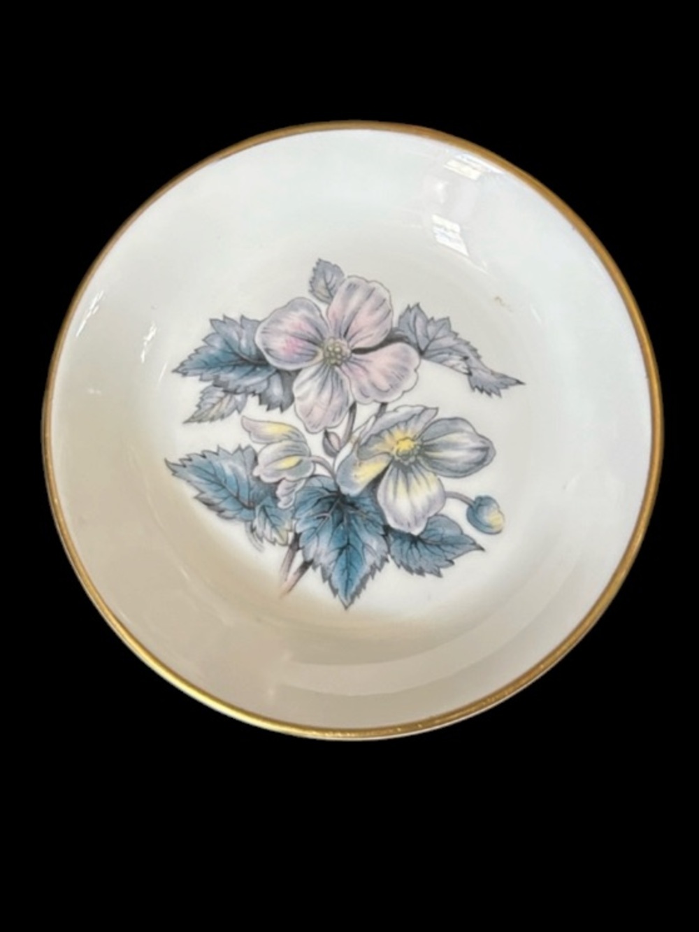 Vintage Royal Worcester Fine Bone China Floral Small Ring Trinket Pin Dish